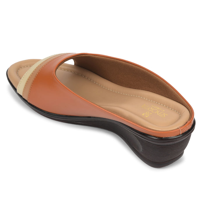 Senorita Tan Casual Heel Sandal For Women J322 32 By Liberty