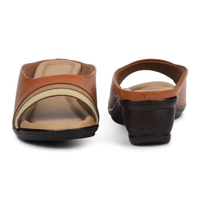 Senorita Tan Casual Heel Sandal For Women J322 32 By Liberty