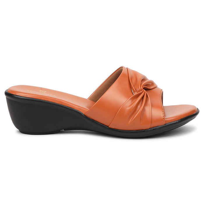 Senorita Tan Casual Wedge Heel Sandal For Women JFL-37