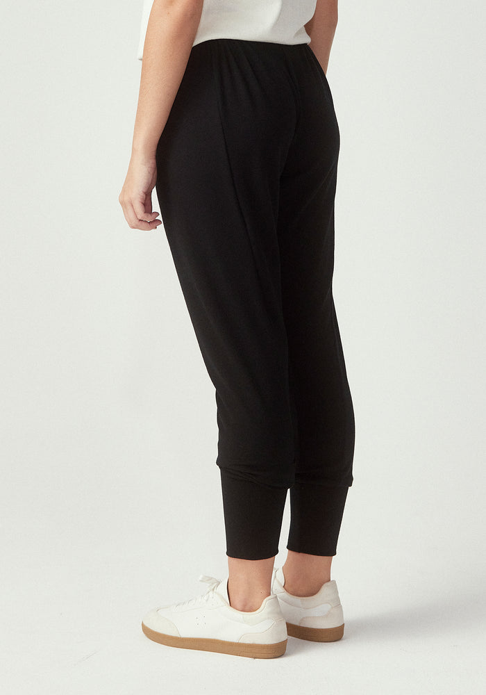 Slouchy Zip Pant - Black