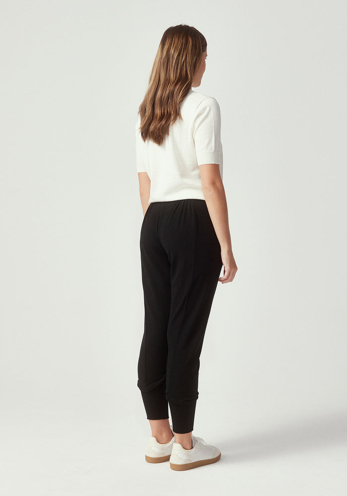 Slouchy Zip Pant - Black