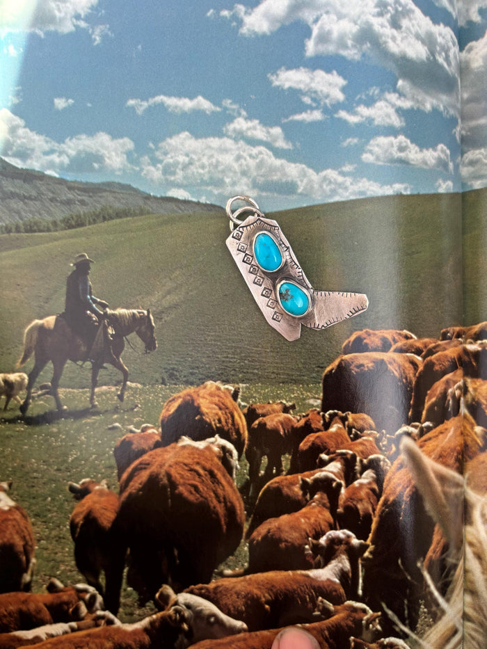 ✙ Sterling Silver Cowboy Boot Pendant