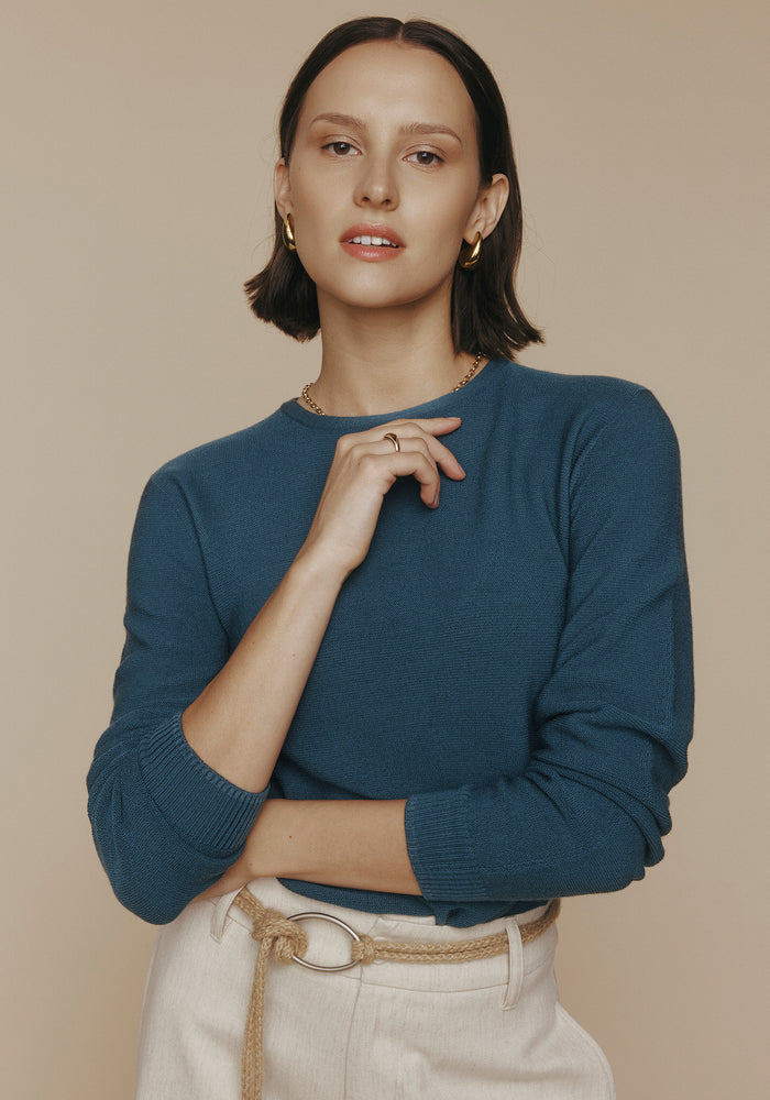 Stitch Sweater - Ocean Mist