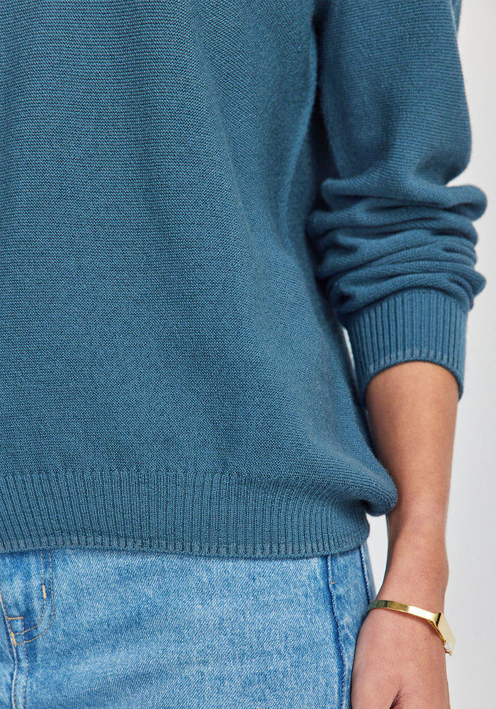 Stitch Sweater - Ocean Mist