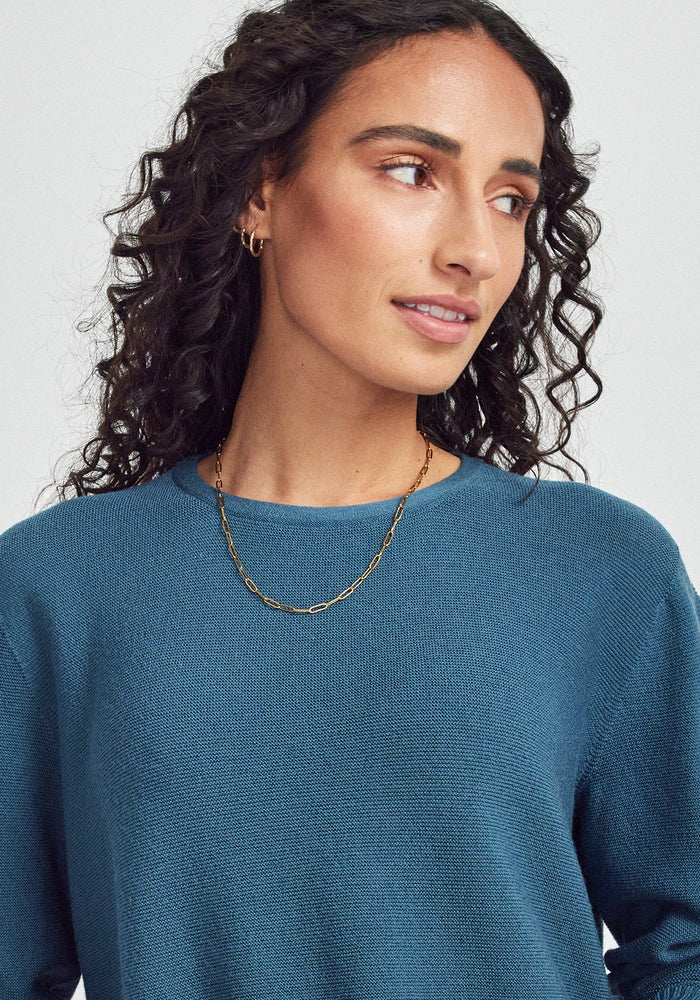 Stitch Sweater - Ocean Mist