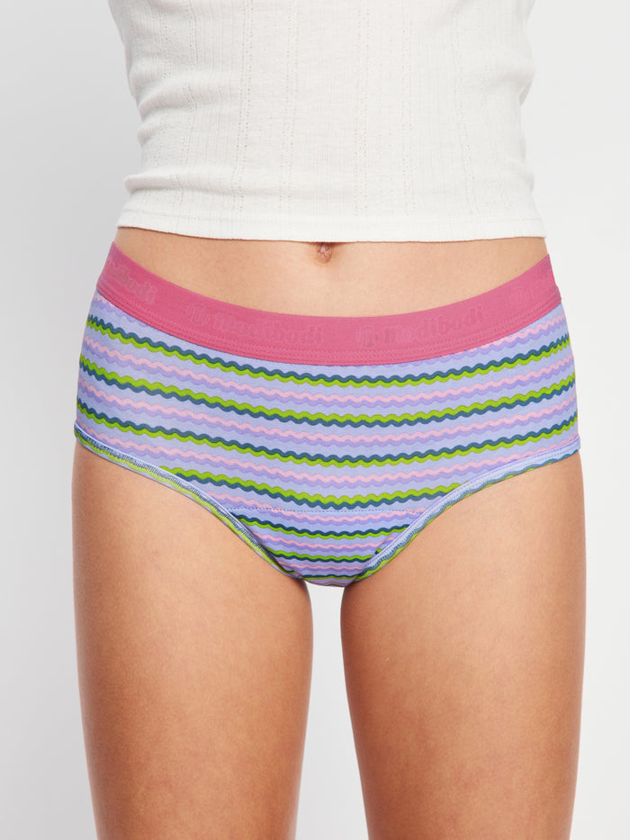 Teen Hipster Boyleg Moderate Grapefruit Stripe