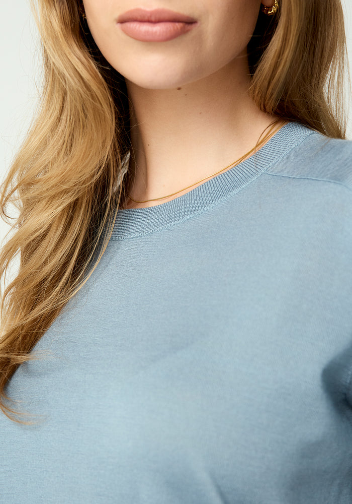 Tenera Knit Tee - Moonstone