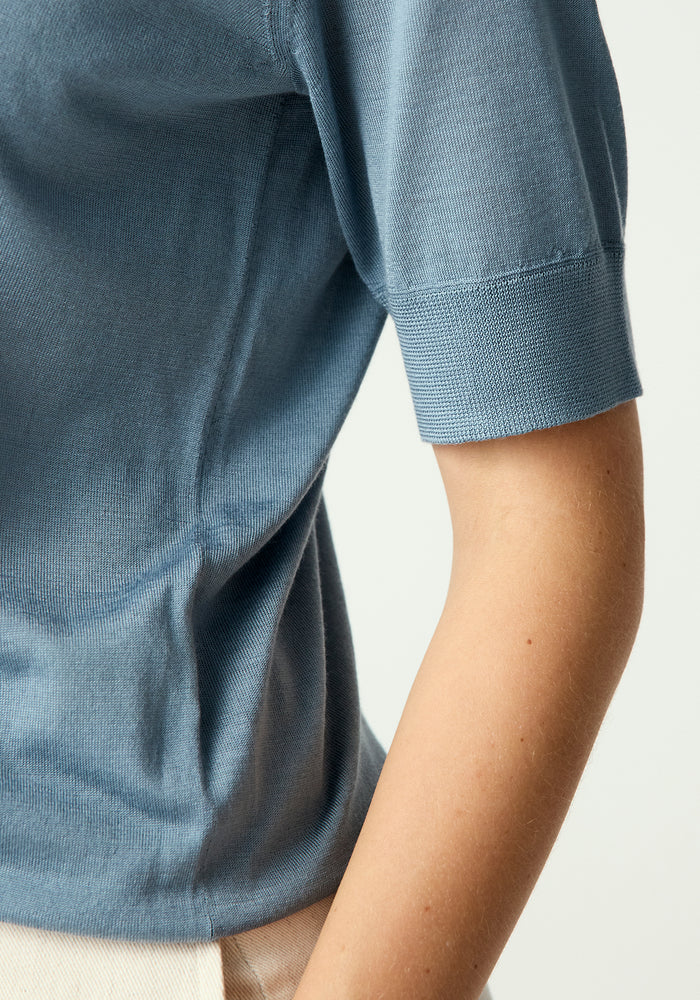 Tenera Knit Tee - Moonstone