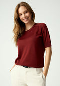 Tenera Knit Tee - Scarlet Rust