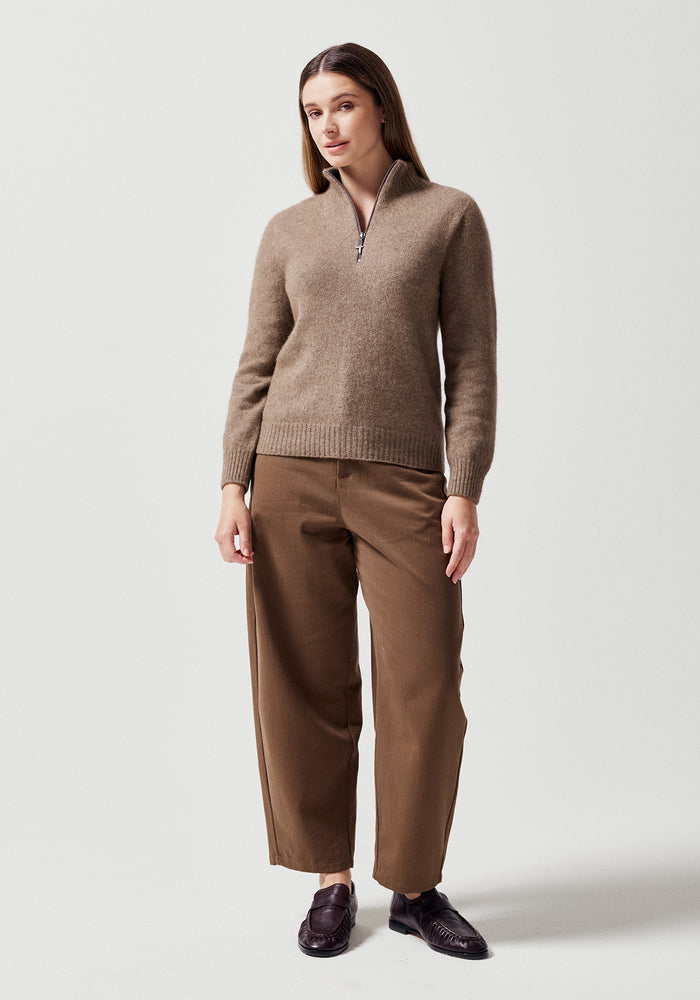 Tidal Half Zip - Wheat/Slate