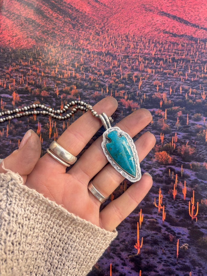 Turquoise Arrowhead Pendant