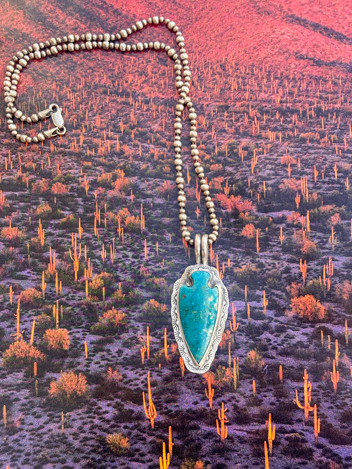 Turquoise Arrowhead Pendant