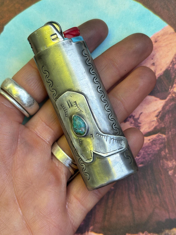 ✙ Turquoise Boot Lighter Case