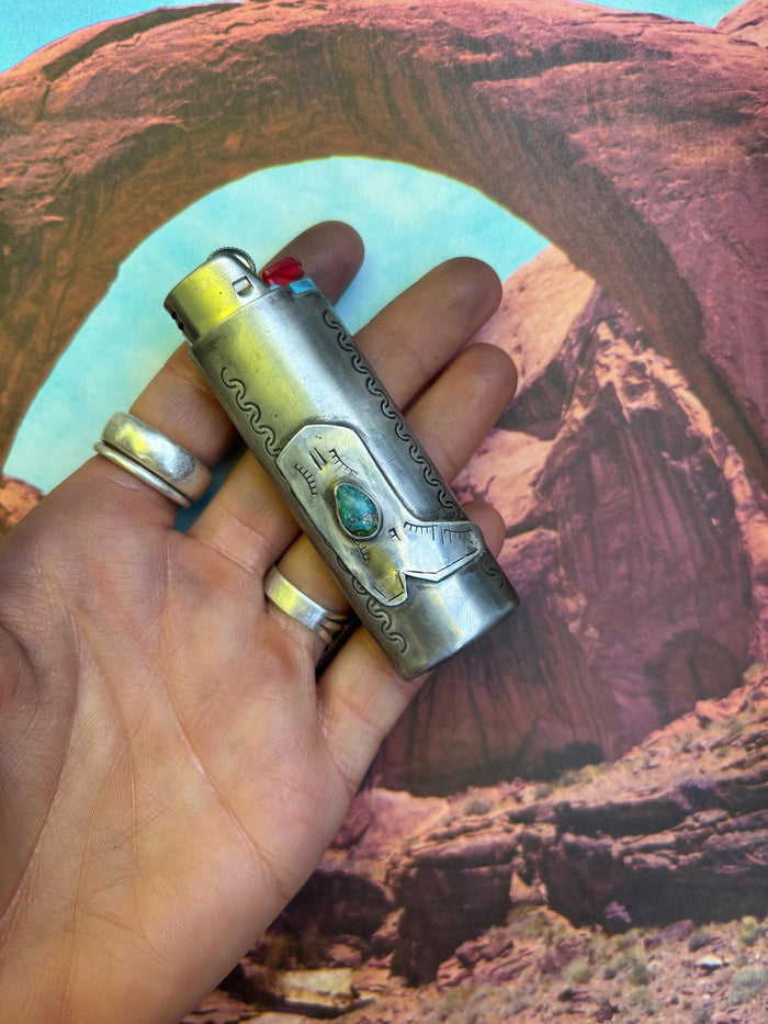 ✙ Turquoise Boot Lighter Case