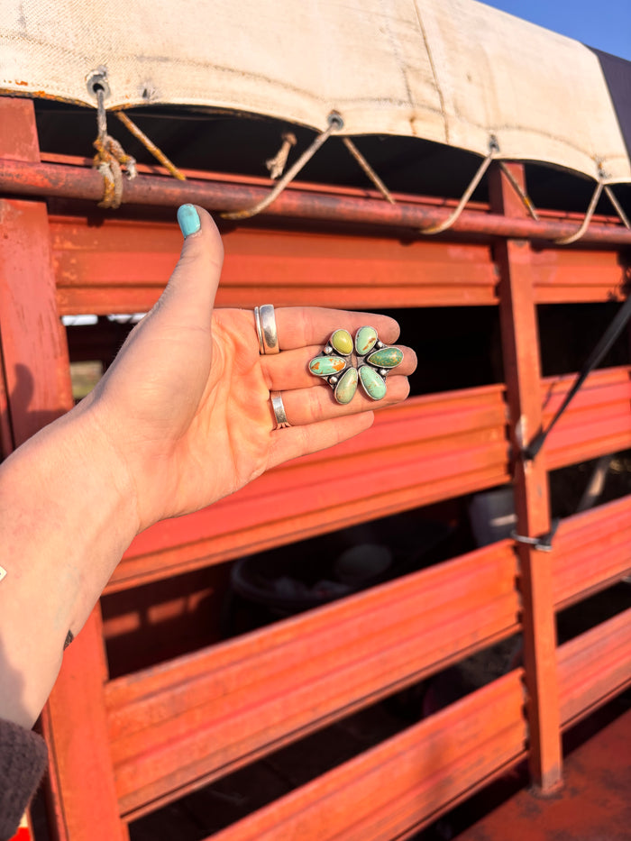 Turquoise Half Cluster Earring