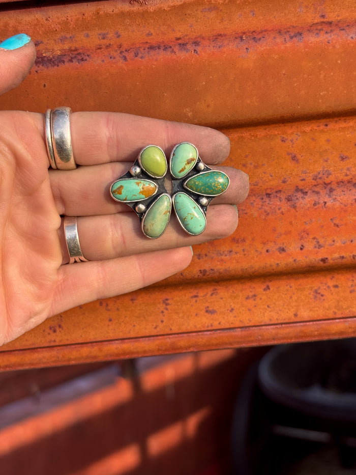 Turquoise Half Cluster Earring