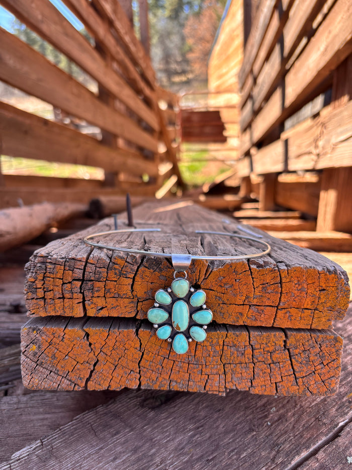 Turquoise Mesa Cluster Necklace