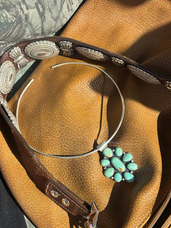 Turquoise Mesa Cluster Necklace
