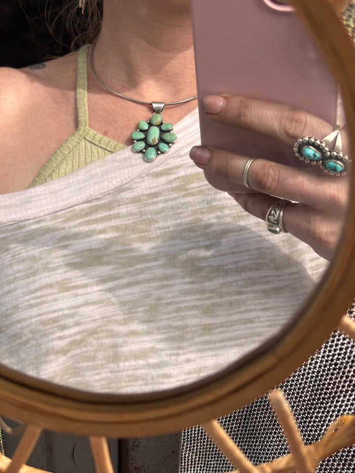 Turquoise Mesa Cluster Necklace