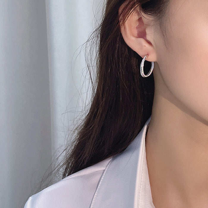 Twist Sterling Silver Hoop Earrings