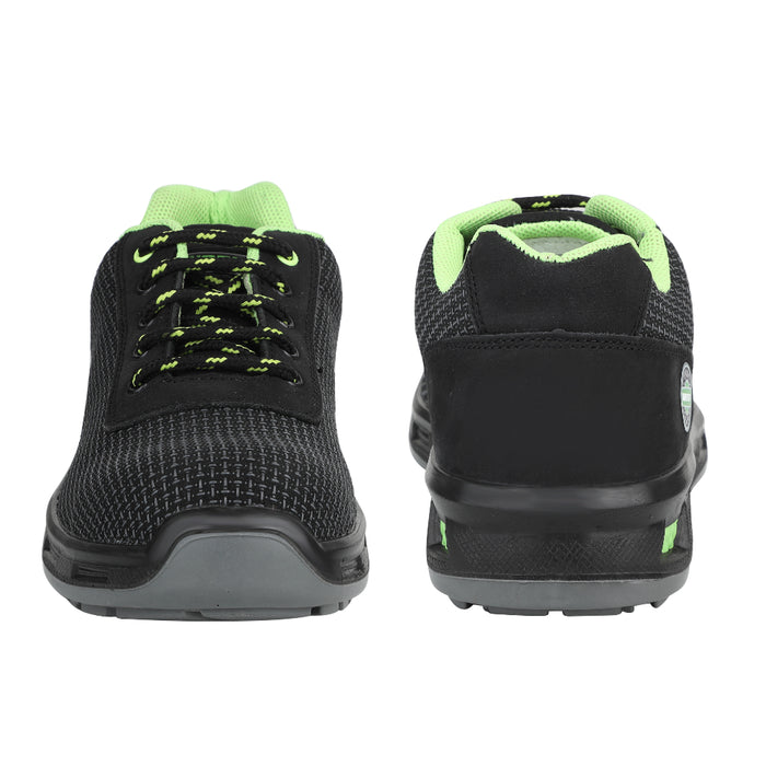 Warrior Green Safety Shoes for Men, Fibre Glass Toe, Light Weight Sigma By Liberty