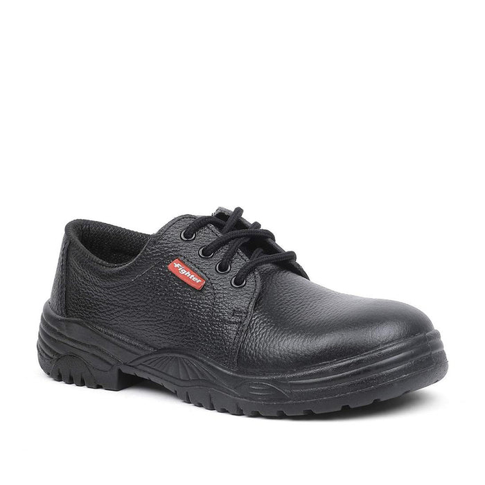 Warrior Black Steel Toe Industrial Safety Shoes for Men FIGHTER MEN By Liberty