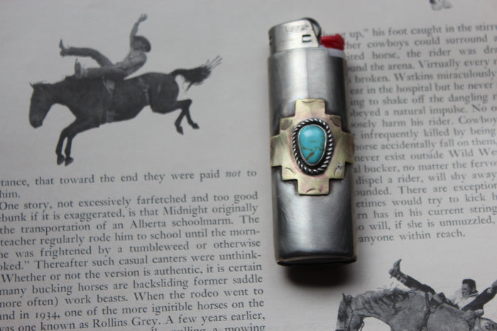 Western Turquoise Lighter Case