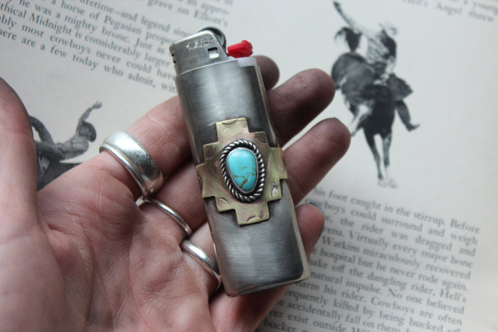 Western Turquoise Lighter Case