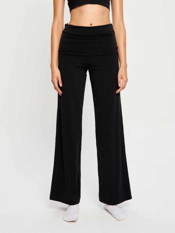 Wide Leg Lounge Pant Black