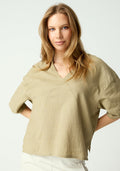 Willa Top - Evergreen Check