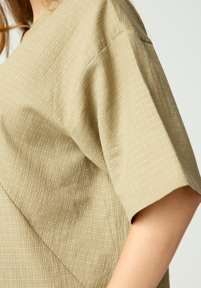 Willa Top - Evergreen Check