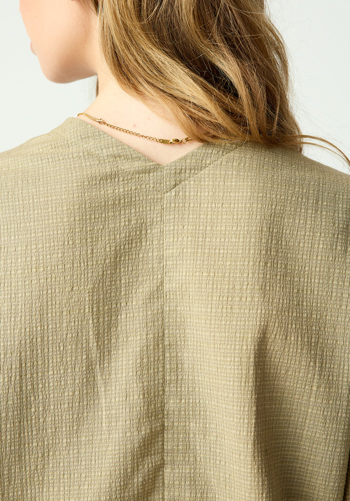 Willa Top - Evergreen Check