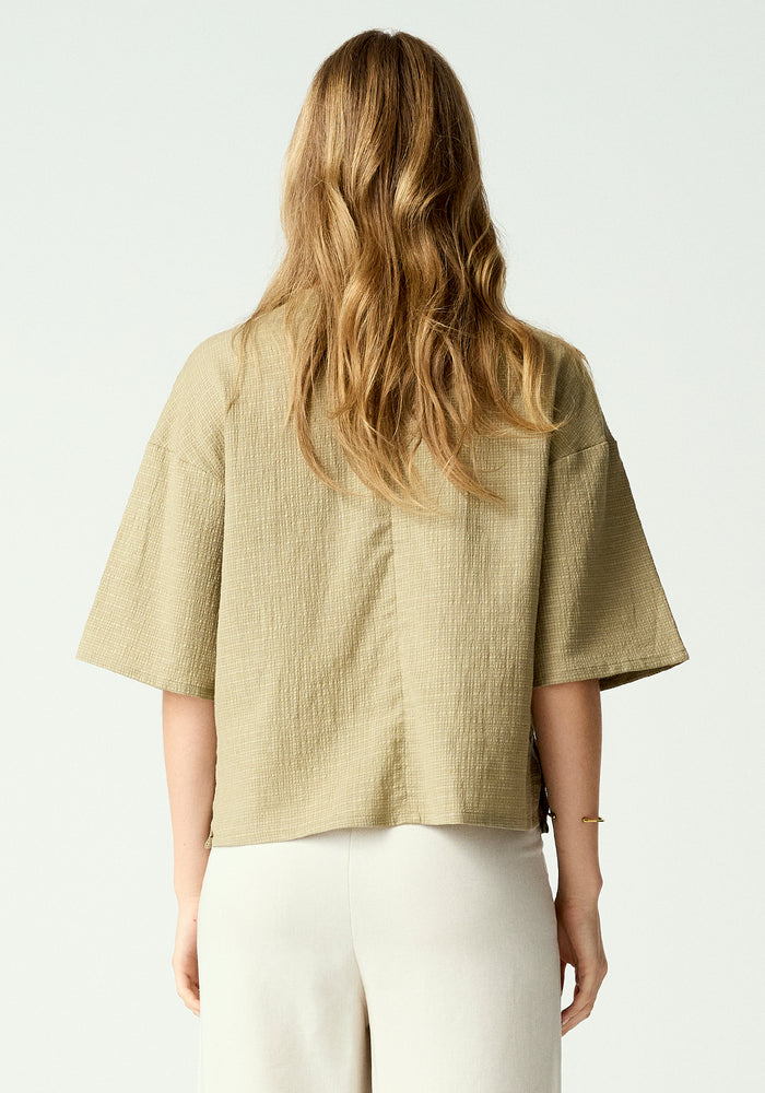 Willa Top - Evergreen Check