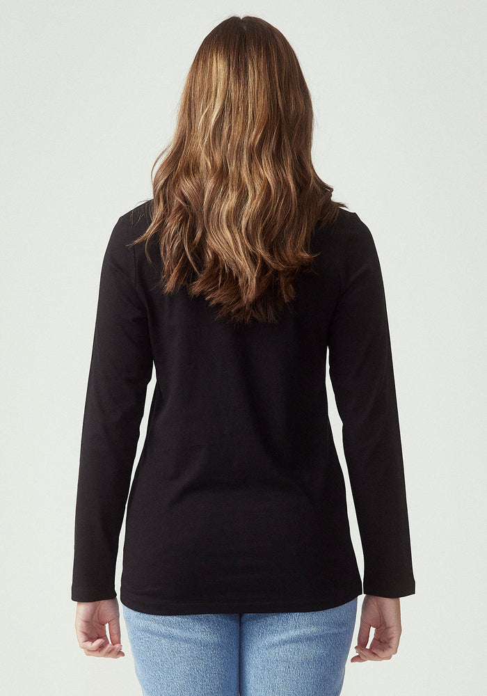 Womens Project U Long Sleeve Tee - Black/White