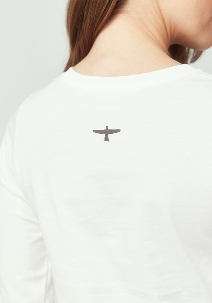 Womens Project U Long Sleeve Tee - White/Black