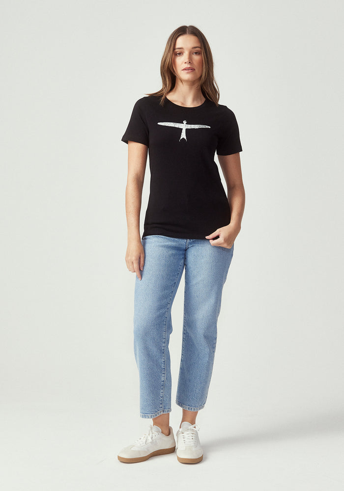 Womens Project U Tee - Black/White
