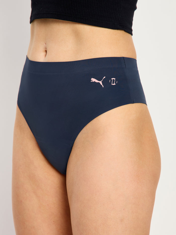 Puma X Modibodi Seamfree Active Hi Waist Cheeky Moderate Midnight