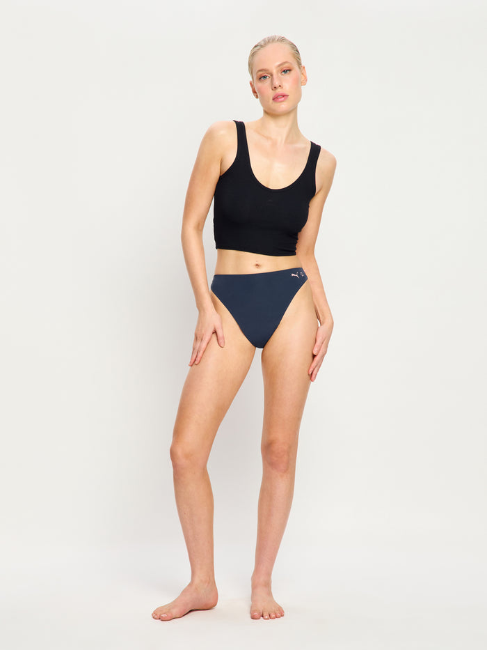 Puma X Modibodi Seamfree Active Hi Waist Thong Light Midnight