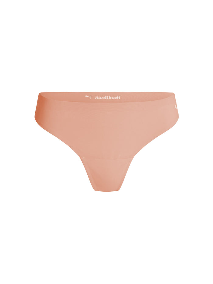 Puma X Modibodi Seamfree Active Thong Light Cafe Creme Pink